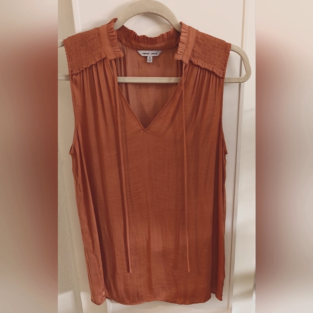 Burnt Orange Sleeveless Top